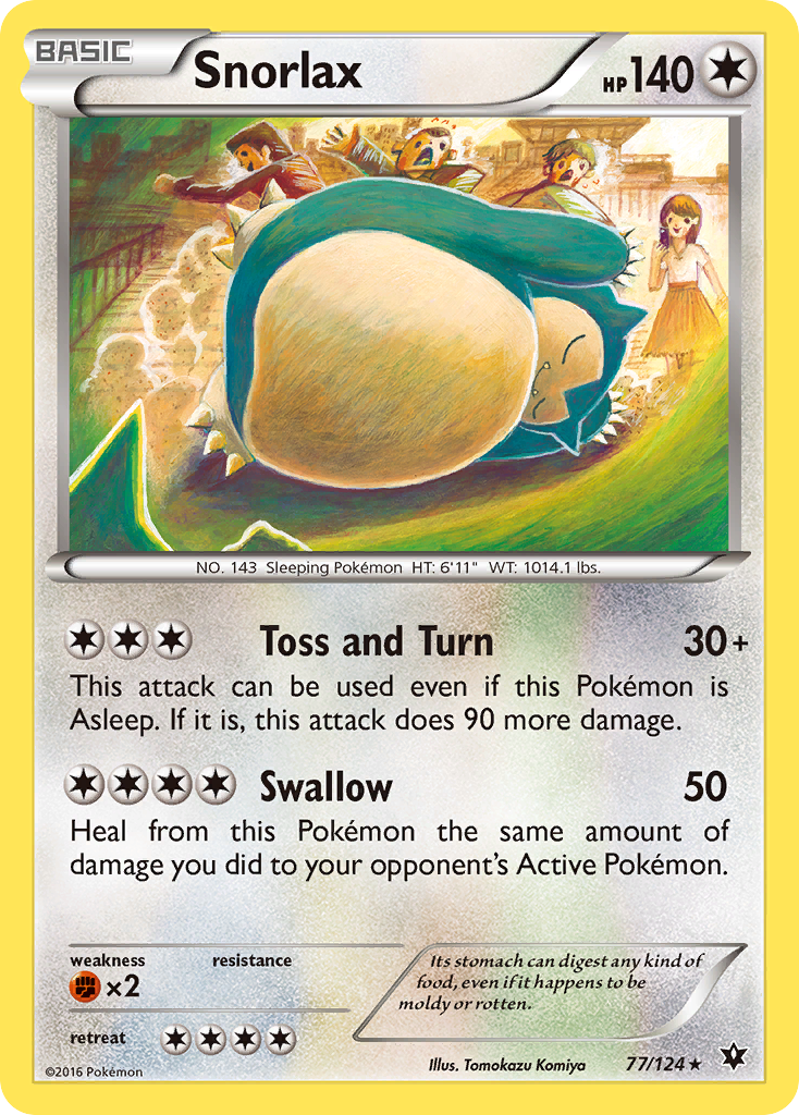 Snorlax (77/124) [XY: Fates Collide] | Tables and Towers