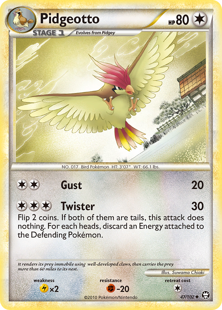 Pidgeotto (47/102) [HeartGold & SoulSilver: Triumphant] | Tables and Towers