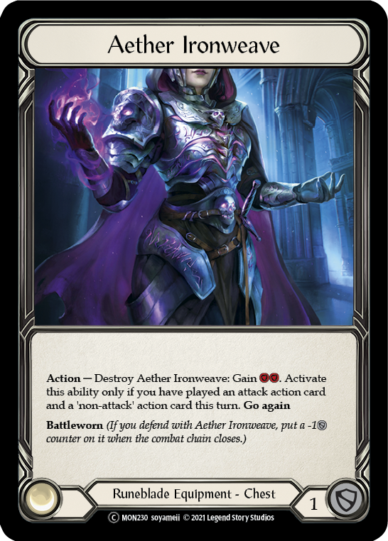 Aether Ironweave [U-MON230-RF] (Monarch Unlimited)  Unlimited Rainbow Foil | Tables and Towers