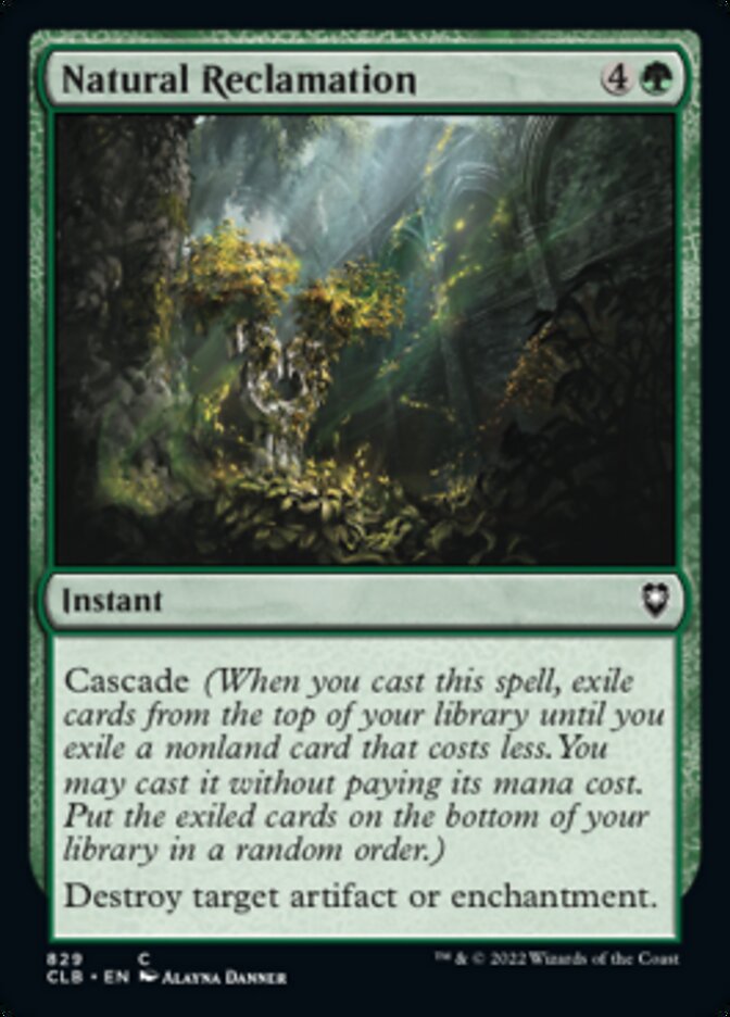 Natural Reclamation [Commander Legends: Battle for Baldur's Gate] | Tables and Towers