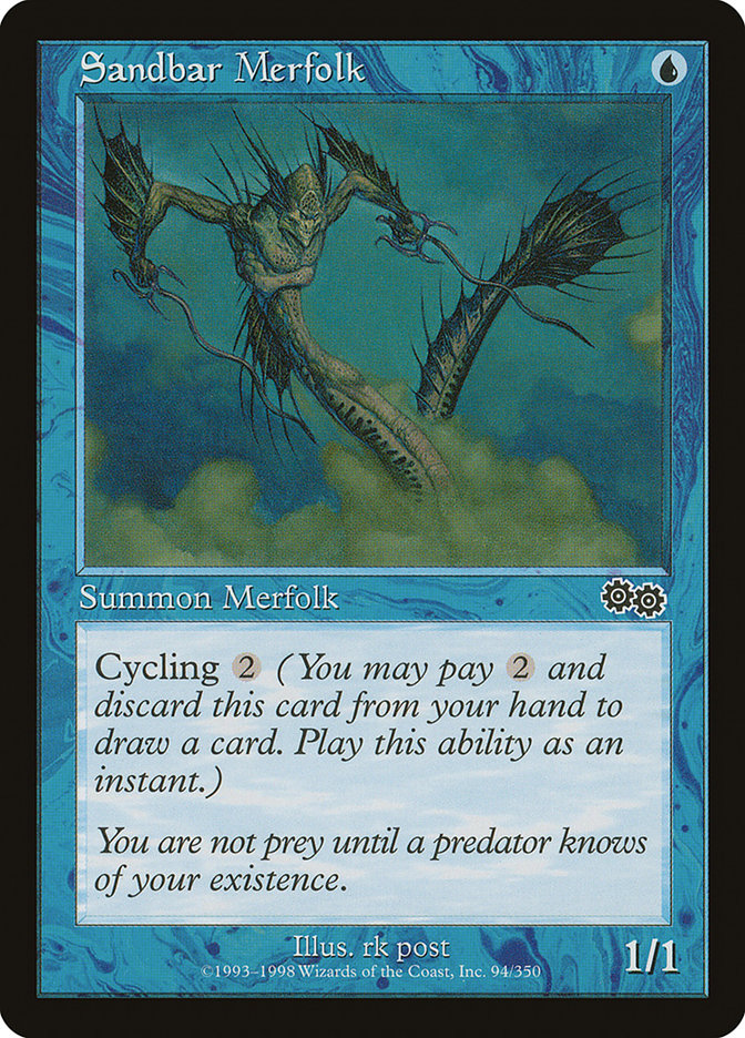 Sandbar Merfolk [Urza's Saga] | Tables and Towers