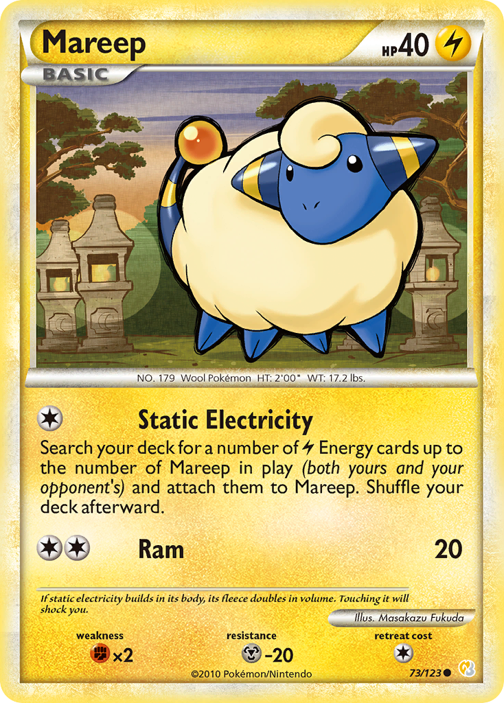 Mareep (73/123) [HeartGold & SoulSilver: Base Set] | Tables and Towers