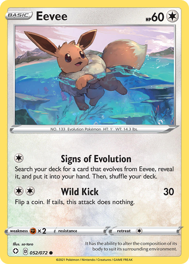 Eevee (052/072) [Sword & Shield: Shining Fates] | Tables and Towers