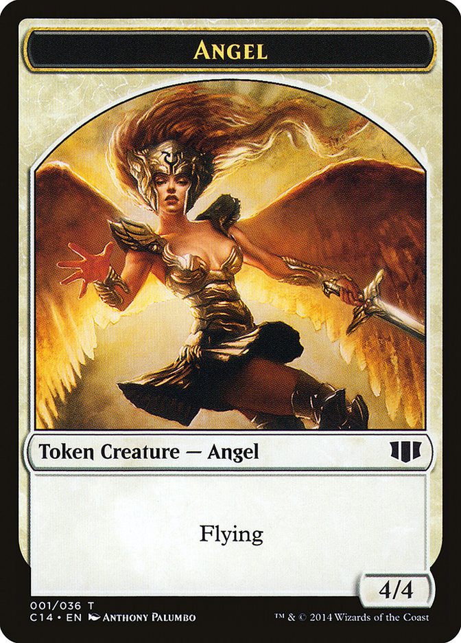 Angel // Cat Double-Sided Token [Commander 2014 Tokens] | Tables and Towers