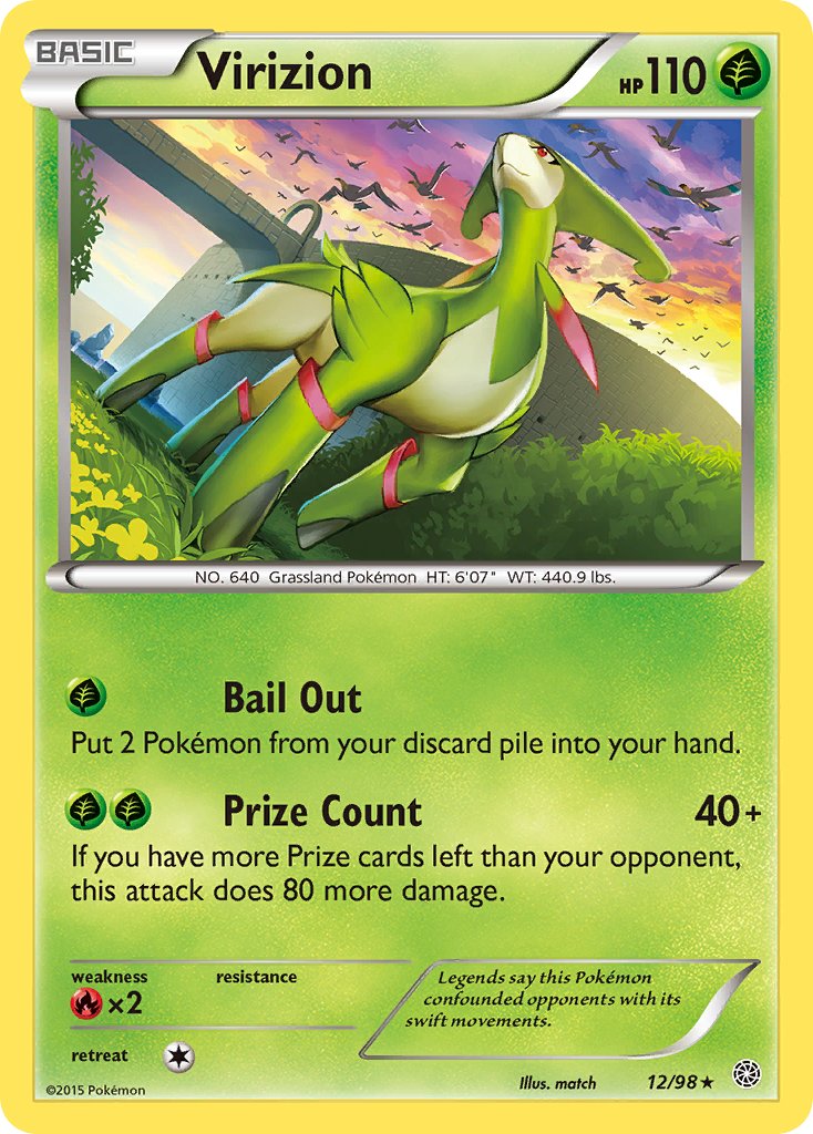 Virizion (12/98) (Theme Deck Exclusive) [XY: Ancient Origins] | Tables and Towers