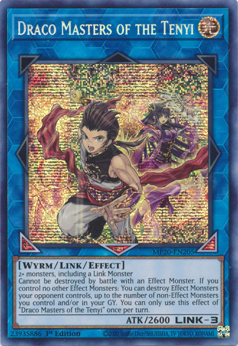 Draco Masters of the Tenyi [MP20-EN205] Prismatic Secret Rare | Tables and Towers