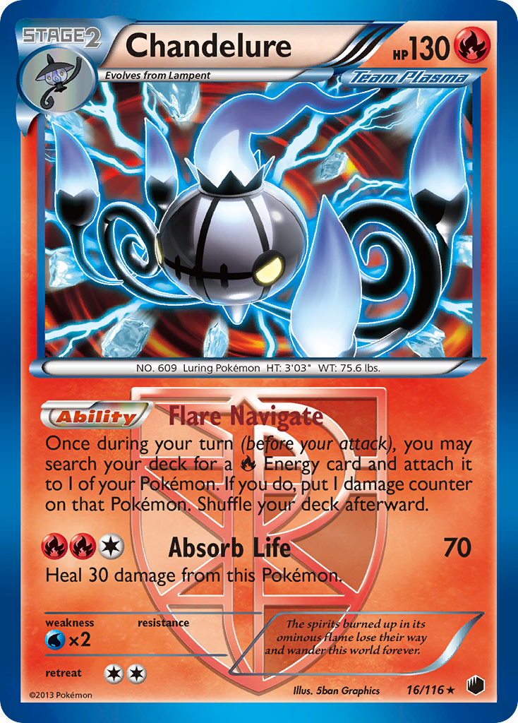 Chandelure (16/116) [Black & White: Plasma Freeze] | Tables and Towers