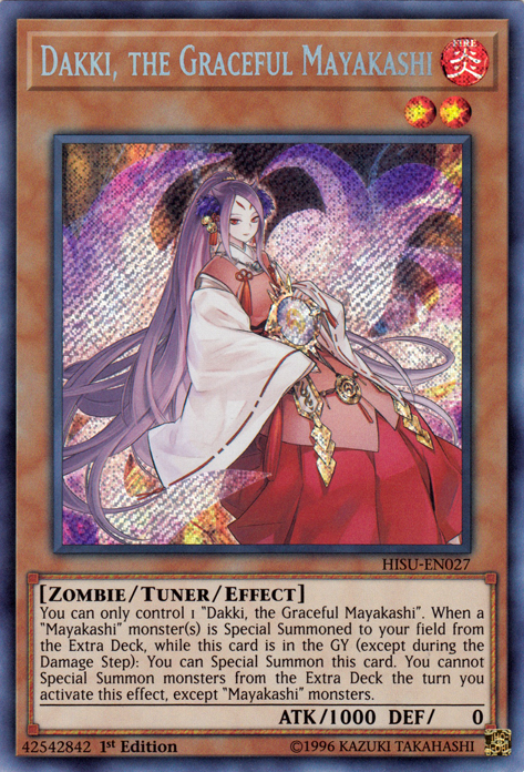 Dakki, the Graceful Mayakashi [HISU-EN027] Secret Rare | Tables and Towers