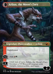 Arlinn, the Pack's Hope // Arlinn, the Moon's Fury (Borderless) [Innistrad: Midnight Hunt] | Tables and Towers