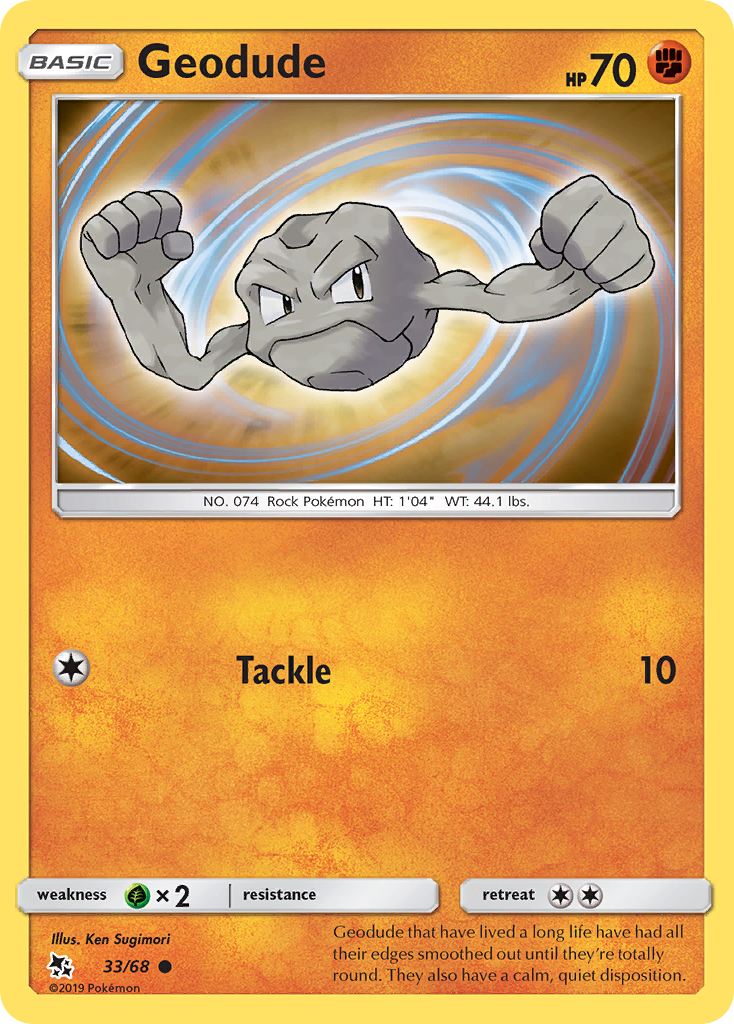 Geodude (33/68) [Sun & Moon: Hidden Fates] | Tables and Towers