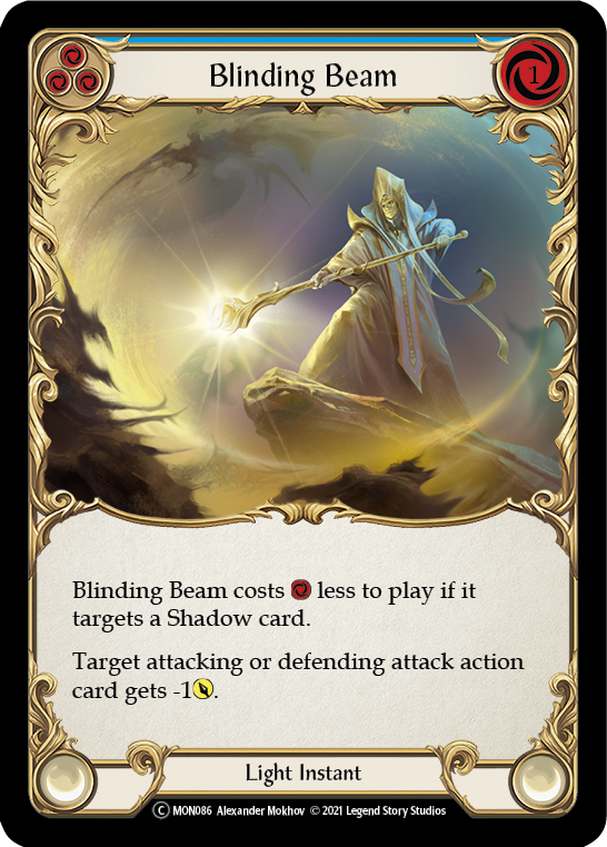 Blinding Beam (Blue) [U-MON086-RF] (Monarch Unlimited)  Unlimited Rainbow Foil | Tables and Towers