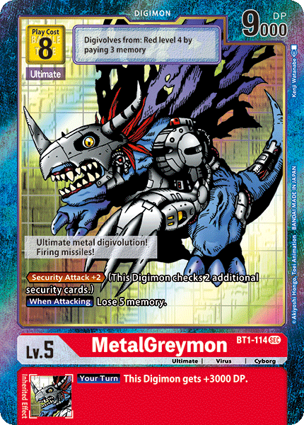 MetalGreymon [BT1-114] (Alternate Art) [Release Special Booster Ver.1.0] | Tables and Towers