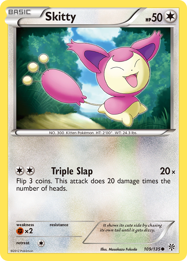 Skitty (109/135) [Black & White: Plasma Storm] | Tables and Towers