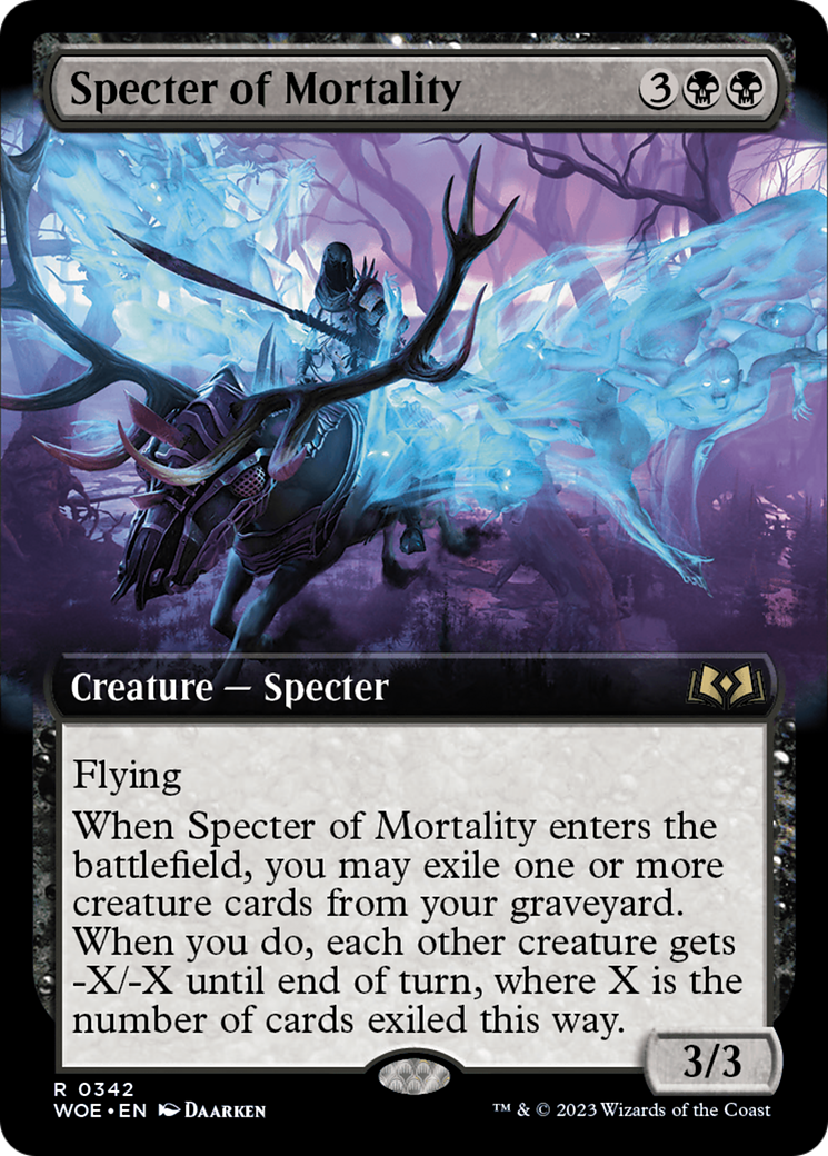 Specter of Mortality (Extended Art) [Wilds of Eldraine] | Tables and Towers