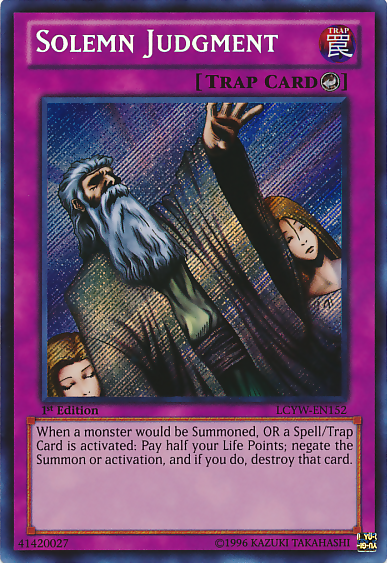 Solemn Judgment [LCYW-EN152] Secret Rare | Tables and Towers