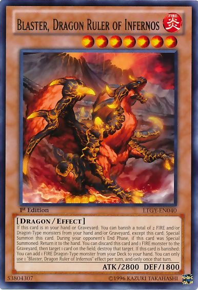 Blaster, Dragon Ruler of Infernos [LTGY-EN040] Rare | Tables and Towers