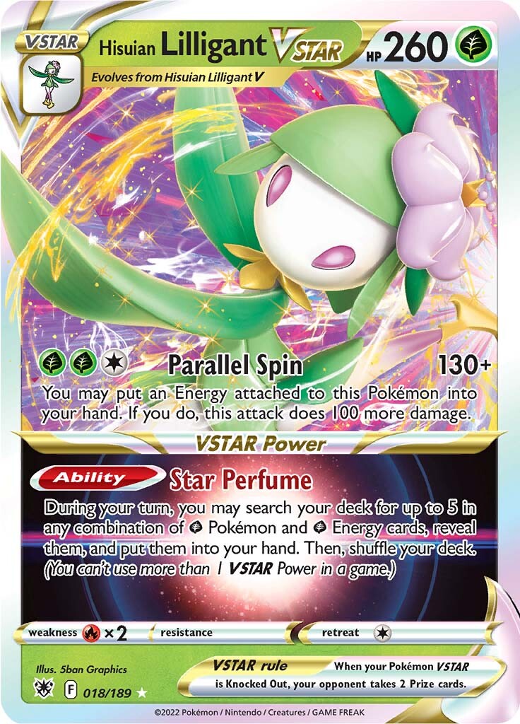 Hisuian Lilligant VSTAR (018/189) [Sword & Shield: Astral Radiance] | Tables and Towers