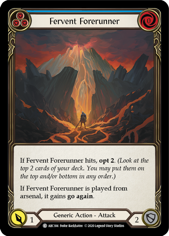 Fervent Forerunner (Blue) [U-ARC184] (Arcane Rising Unlimited)  Unlimited Normal | Tables and Towers