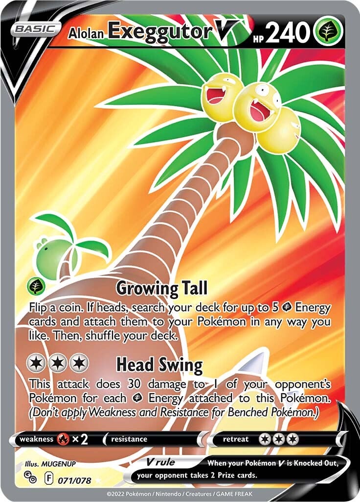 Alolan Exeggutor V (071/078) [Pokémon GO] | Tables and Towers