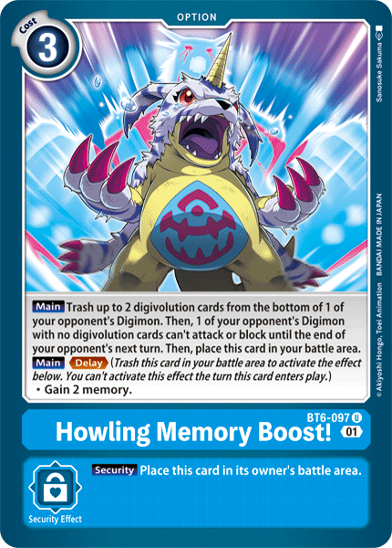 Howling Memory Boost! [BT6-097] [Double Diamond] | Tables and Towers