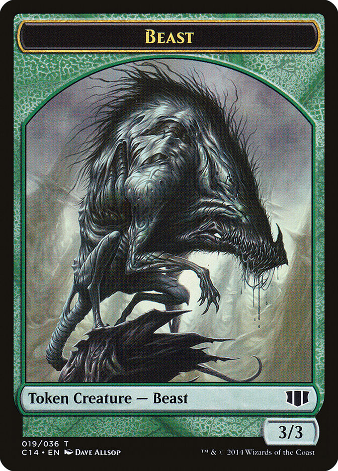 Elemental // Beast (019/036) Double-Sided Token [Commander 2014 Tokens] | Tables and Towers