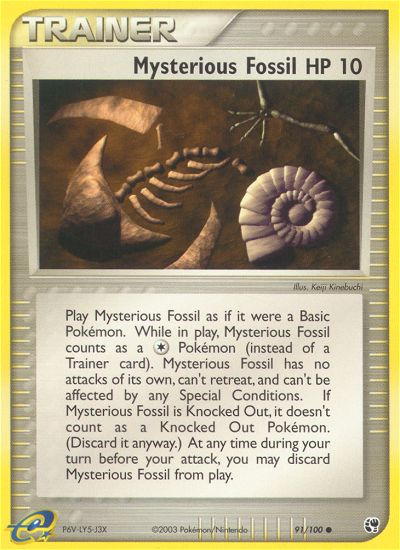 Mysterious Fossil (91/100) [EX: Sandstorm] | Tables and Towers