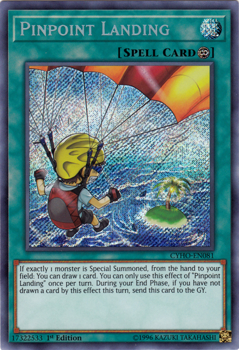 Pinpoint Landing [CYHO-EN081] Secret Rare | Tables and Towers