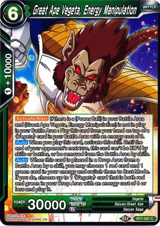 Great Ape Vegeta, Energy Manipulation (BT7-057) [Assault of the Saiyans] | Tables and Towers