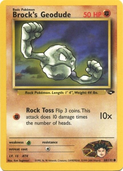 Brock's Geodude (68/132) [Gym Challenge Unlimited] | Tables and Towers