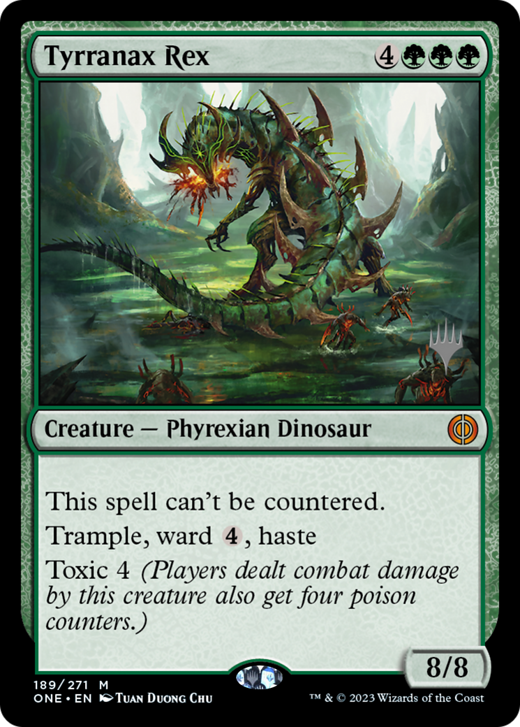 Tyrranax Rex (Promo Pack) [Phyrexia: All Will Be One Promos] | Tables and Towers