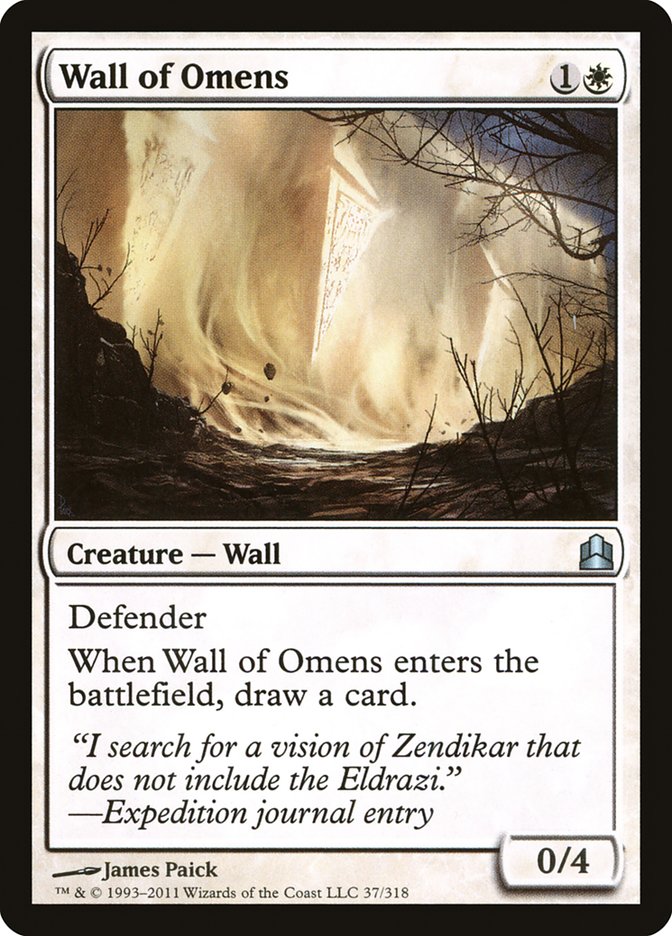 Wall of Omens [Commander 2011] | Tables and Towers