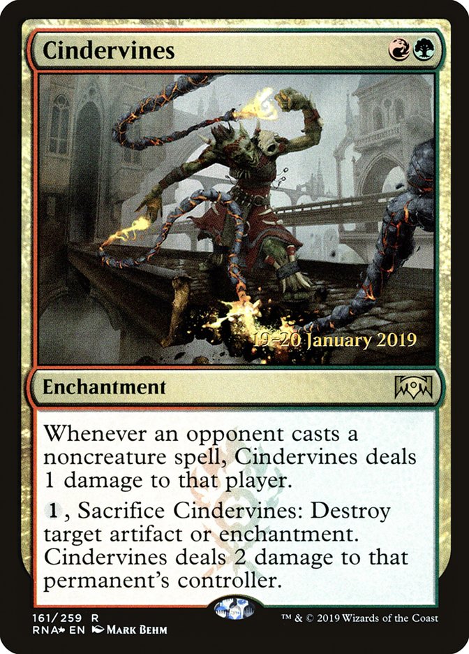 Cindervines [Ravnica Allegiance Prerelease Promos] | Tables and Towers