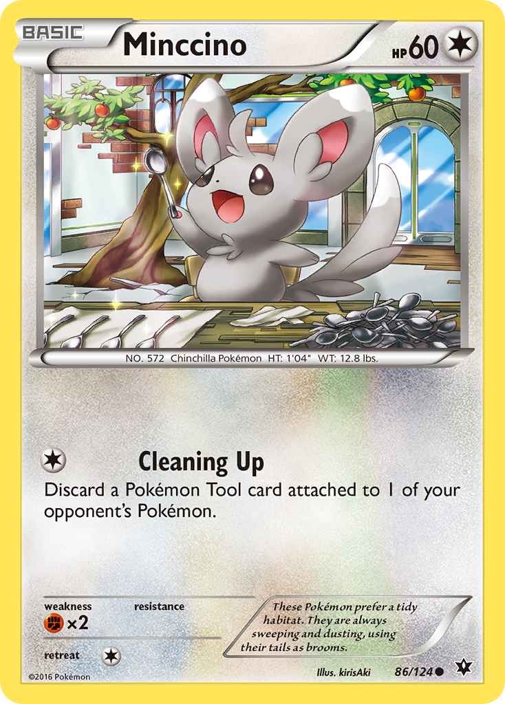 Minccino (86/124) [XY: Fates Collide] | Tables and Towers