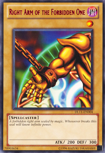 Right Arm of the Forbidden One (Red) [DL11-EN004] Rare | Tables and Towers