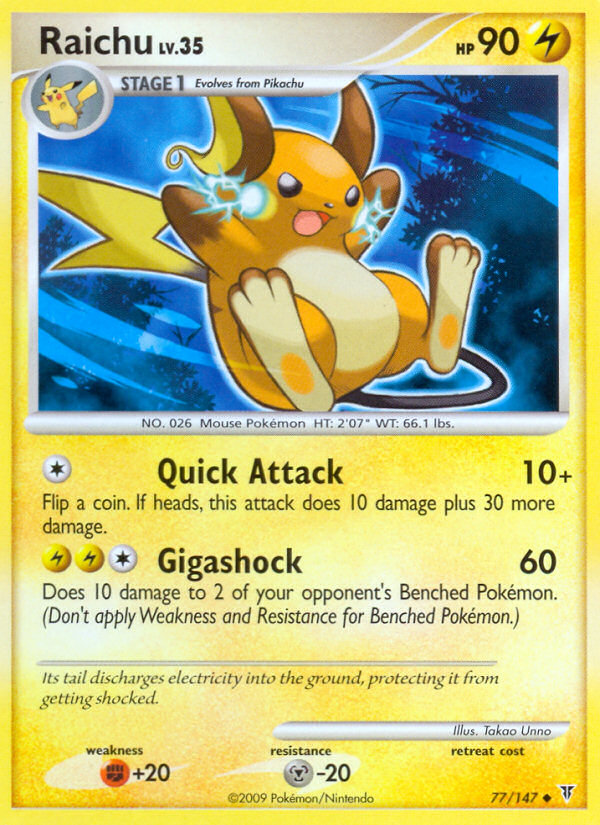 Raichu (77/147) [Platinum: Supreme Victors] | Tables and Towers