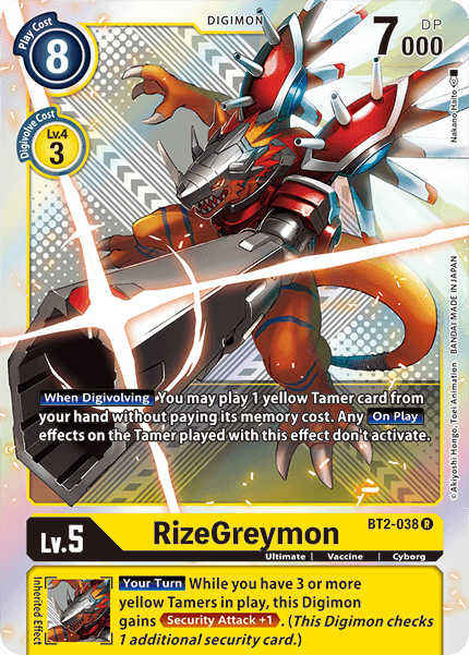 RizeGreymon [BT2-038] (Premium Pack) [Release Special Booster Ver.1.5] | Tables and Towers