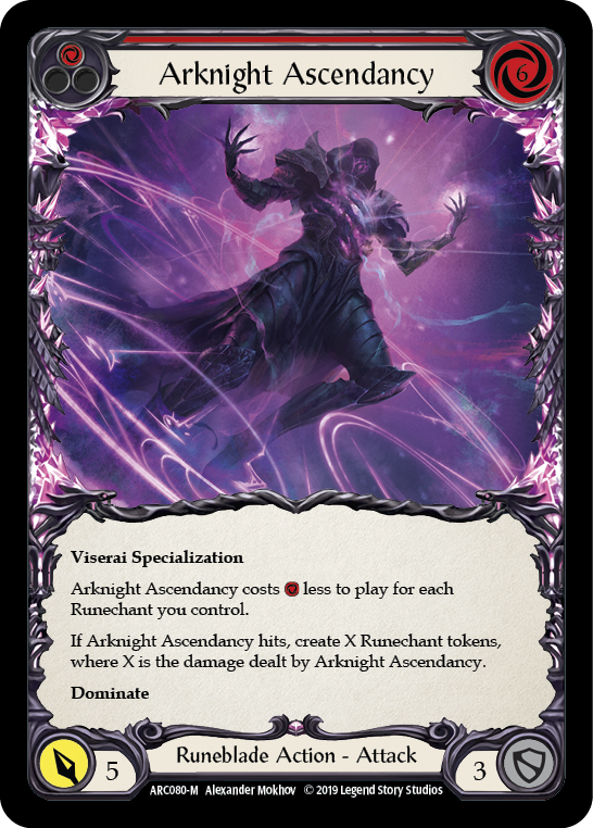 Arknight Ascendancy [ARC080-M] (Arcane Rising)  1st Edition Rainbow Foil | Tables and Towers