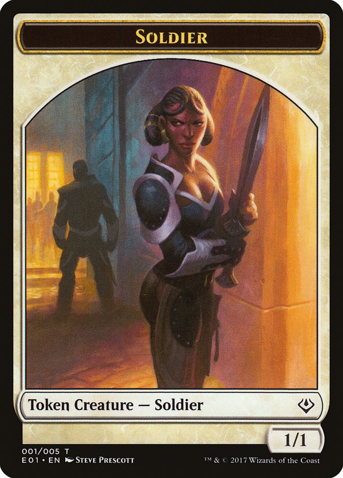 Soldier Token [Archenemy: Nicol Bolas Tokens] | Tables and Towers