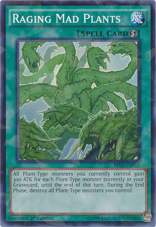 Raging Mad Plants [BP03-EN165] Shatterfoil Rare | Tables and Towers