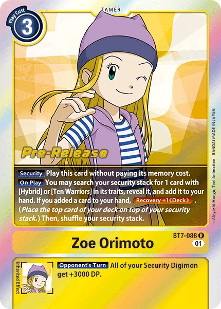 Zoe Orimoto [BT7-088] [Next Adventure Pre-Release Cards] | Tables and Towers