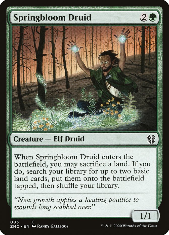 Springbloom Druid [Zendikar Rising Commander] | Tables and Towers