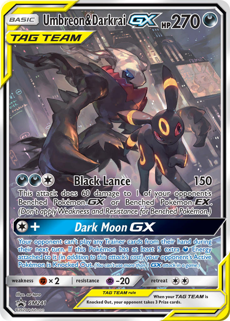 Umbreon & Darkrai GX (SM241) [Sun & Moon: Black Star Promos] | Tables and Towers