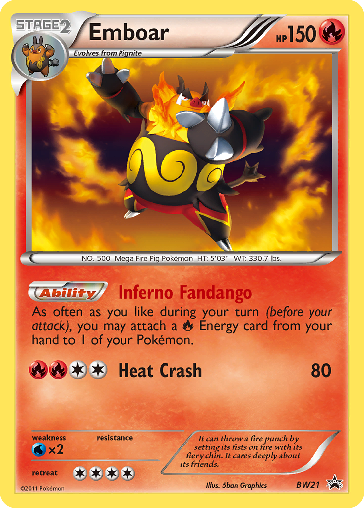 Emboar (BW21) [Black & White: Black Star Promos] | Tables and Towers