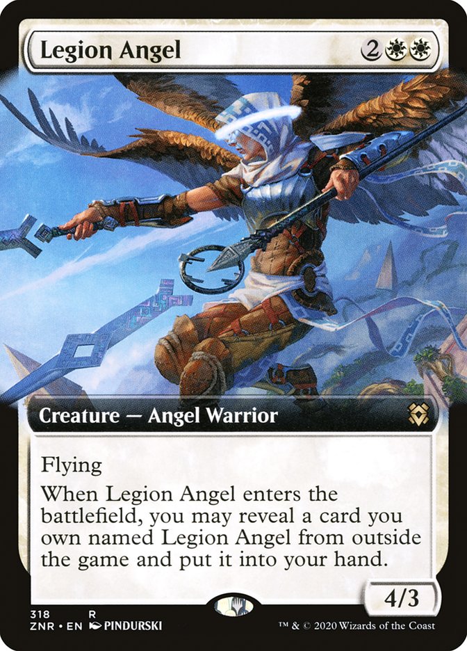 Legion Angel (Extended Art) [Zendikar Rising] | Tables and Towers