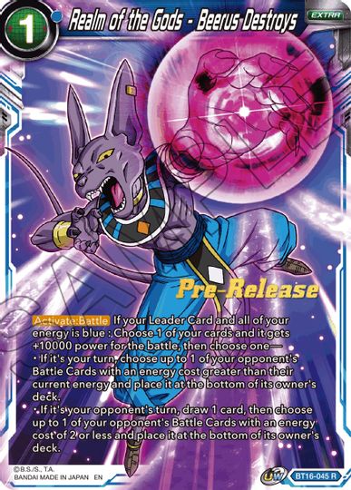 Realm of the Gods - Beerus Destroys (BT16-045) [Realm of the Gods Prerelease Promos] | Tables and Towers