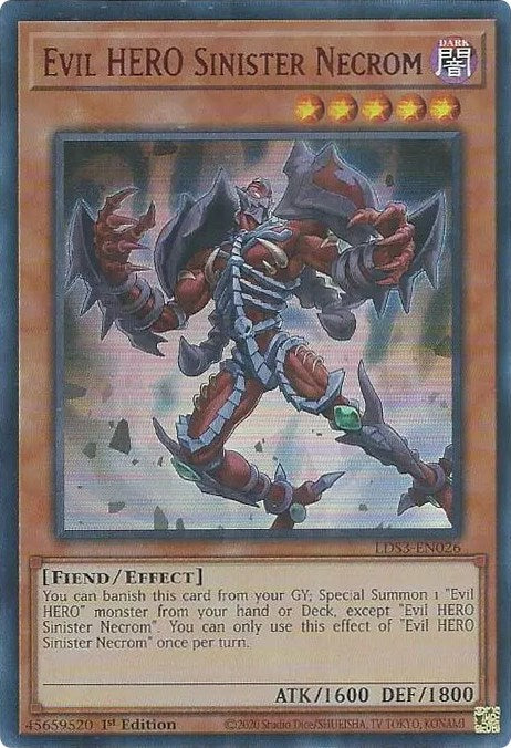 Evil HERO Sinister Necrom (Red) [LDS3-EN026] Ultra Rare | Tables and Towers