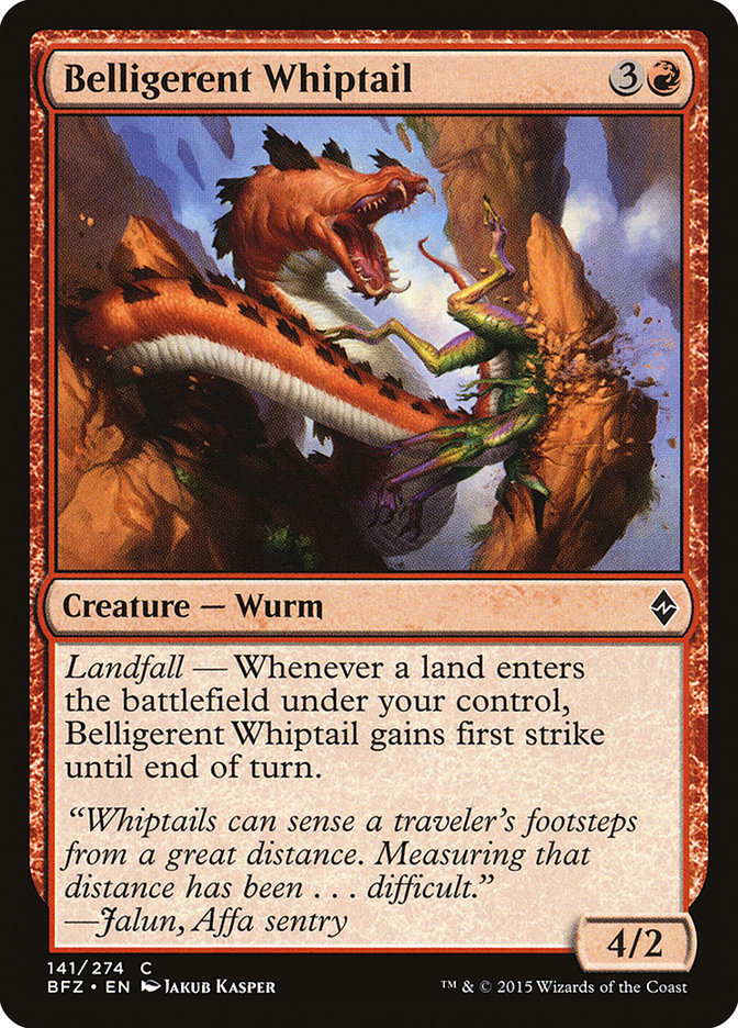 Belligerent Whiptail [Battle for Zendikar] | Tables and Towers