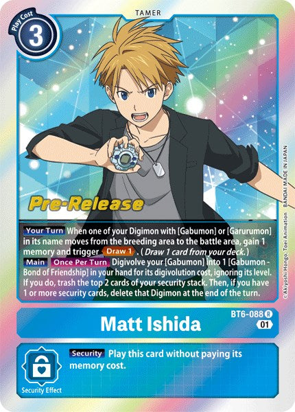 Matt Ishida [BT6-088] [Double Diamond Pre-Release Cards] | Tables and Towers