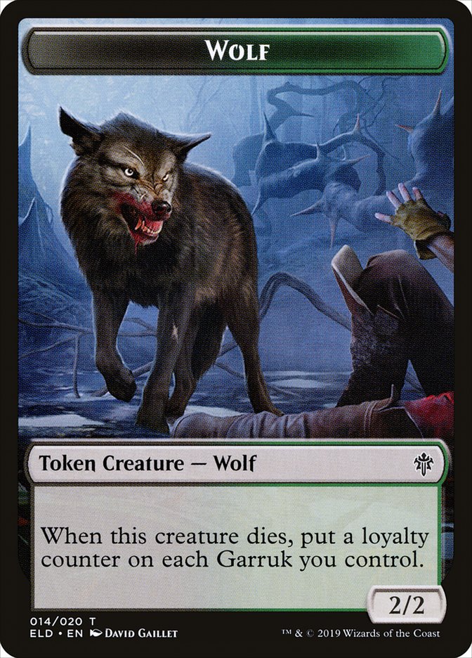 Wolf Token [Throne of Eldraine Tokens] | Tables and Towers