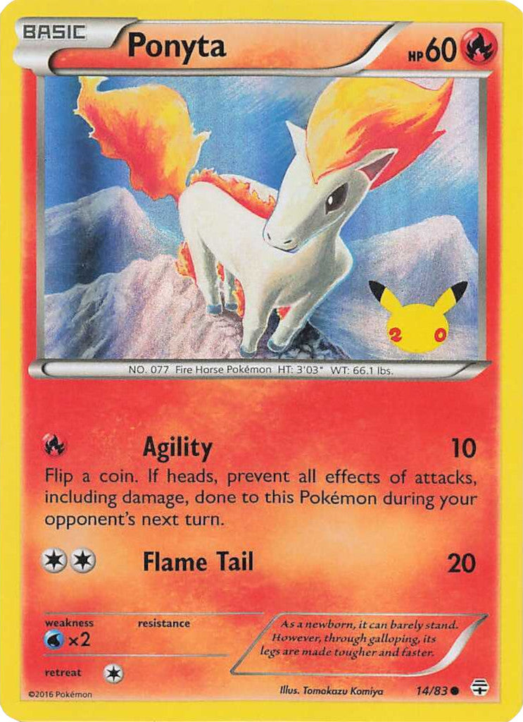 Ponyta (14/83) (20th Anniversary Stamp) [XY: Generations] | Tables and Towers